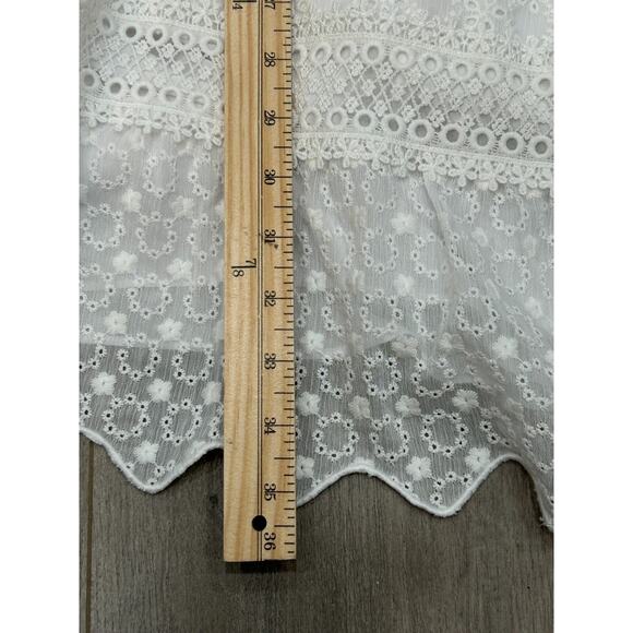 NWT Alice + Olivia‎ Womens White Embroidered Blakesley Jacquard Mini Dress Sz 10 - Picture 16 of 16